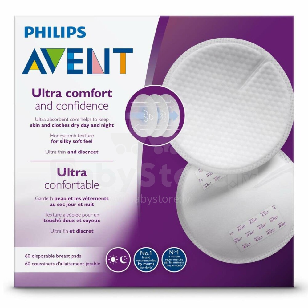 AVT254/61 Avent Disposable Breast Pads x60 – Mari Kali Stores Cyprus