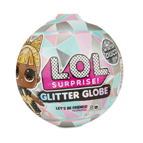 MGA L.O.L. WINTER DISCO GLITTER GLOBE pārsteigumu bumba