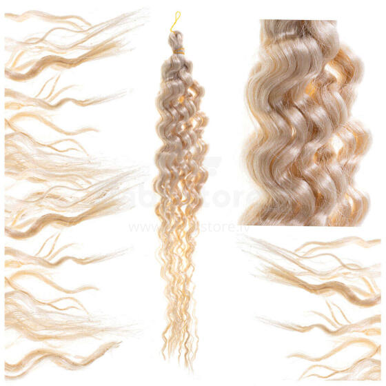 Ikonka Art.KX5081 Synthetic hair for weaving in afroloki blonde