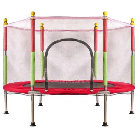 Ikonka Art.KX3936 Children's garden trampoline 140cm red