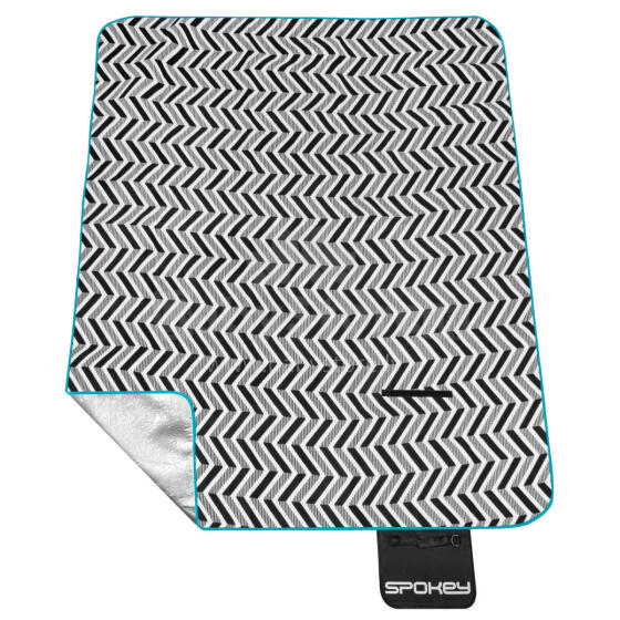 Fleece picnic blanket 180 x 210 cm with aluminum foil Spokey PICNIC ZIGZAG