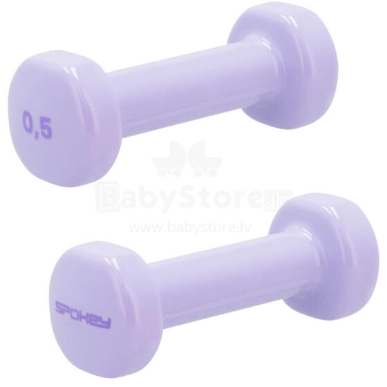 A set of vinyl dumbbells Spokey SHAPE 2x 0,5 kg