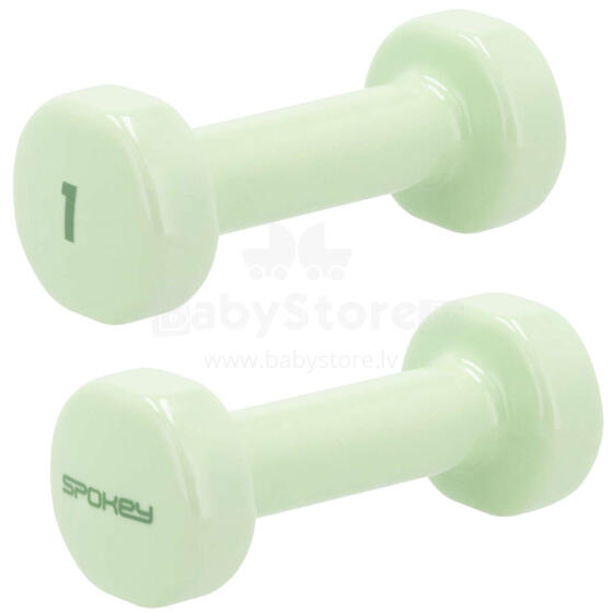 A set of vinyl dumbbells Spokey SHAPE 2x 1 kg