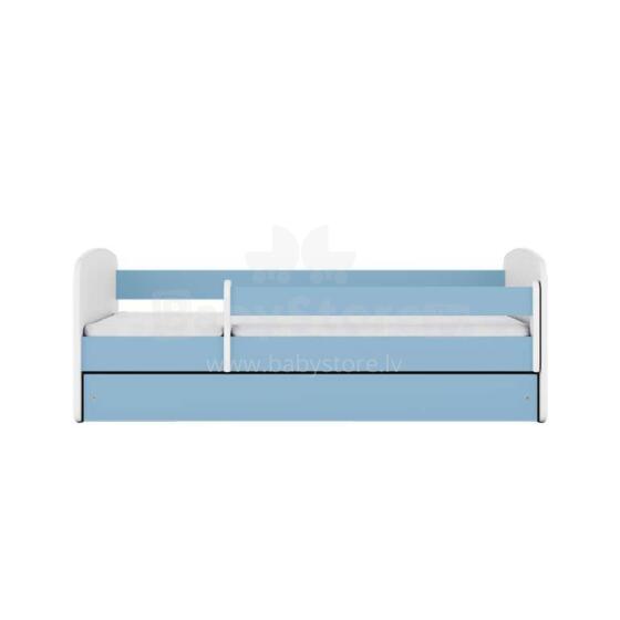 Bed babydreams blue without pattern with drawer with non-flammable mattress 160/80