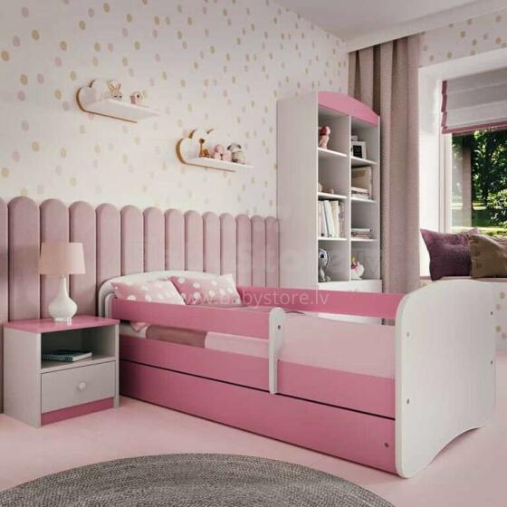 Babydreams bed, pink, without pattern, without drawer, mattress 160/80