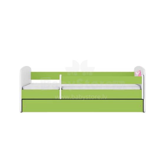 Babydreams green princess on a horse bed with a drawer latex mattress 140/70