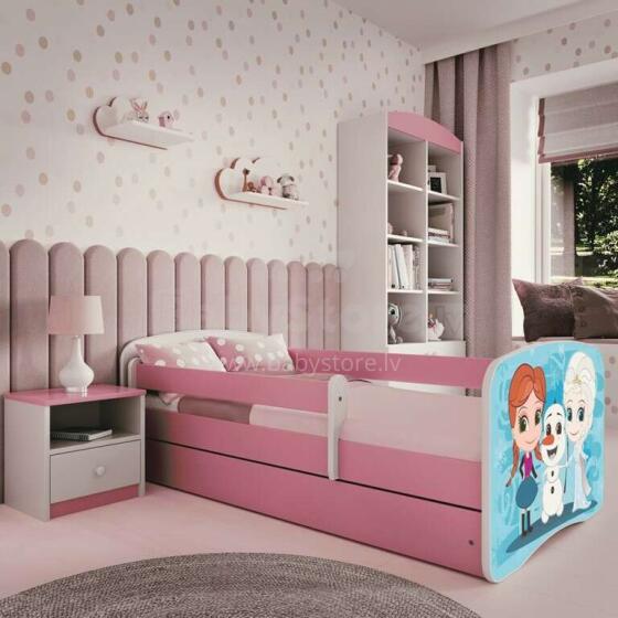 Babydreams pink Frozen bed with drawer without mattress 180/80