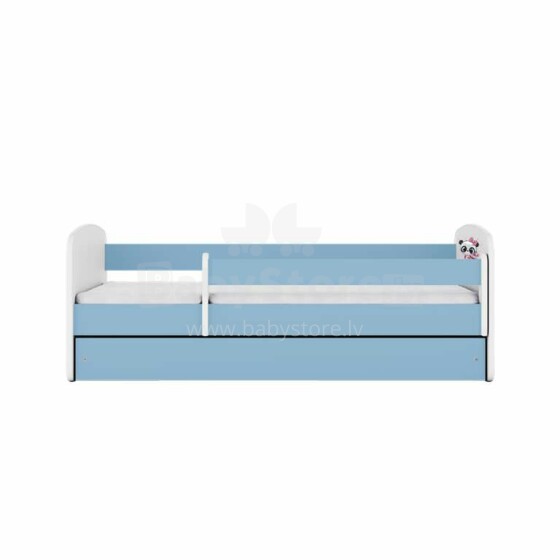 Babydreams blue panda bed with drawer, mattress 140/70