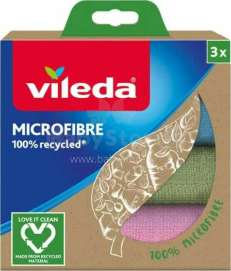Салфетки из 100% переработанного микрофибры Vileda Vileda 3 шт.