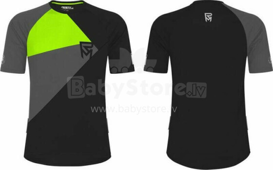 Velo krekls Rock Machine Enduro, melns/pelēks/zaļš, L izmērs