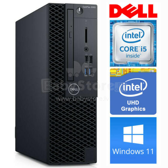 DELL 3060 SFF i5-8500 8GB 256SSD M.2 NVME+1TB DVD WIN11Pro