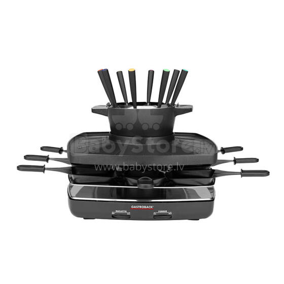 Gastroback 42567 Raclette Fondue Set Family and Friends