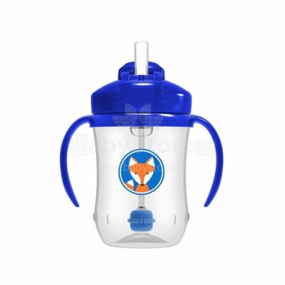 TC91102 9 oz/270 ml Baby's First Straw Cup w/ Handles - Blue (6m+)