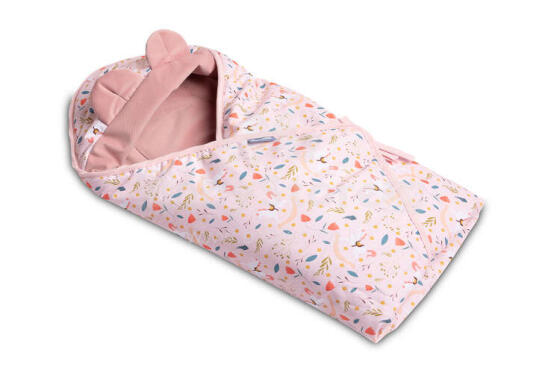 Velvet carry-cot swaddle blanket – ROCKING HORSE PINK