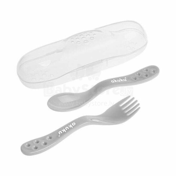 A0073  The cutlery set in case gray 