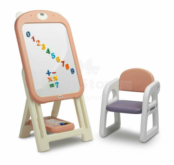 EDUCATIONAL DRAWING BOARD WITH CHAIR TED PINK