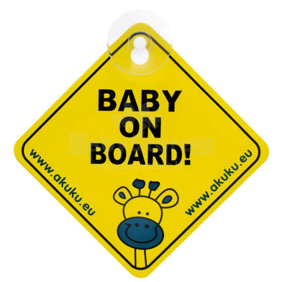 A0645 BABY ON BOARD HANGER/SUCTION CUP