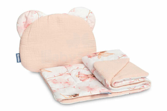 MUSLIN PUSHCHAIR SET - FAIRY PINK