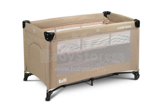 TRAVEL COT WITH BEDSIDE FUNCTION ESTI BROWN