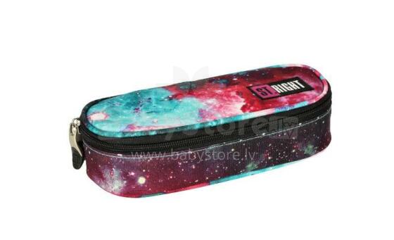 Ikonka Art.KX3761_2 Padded sachet pencil case with flap Nebula