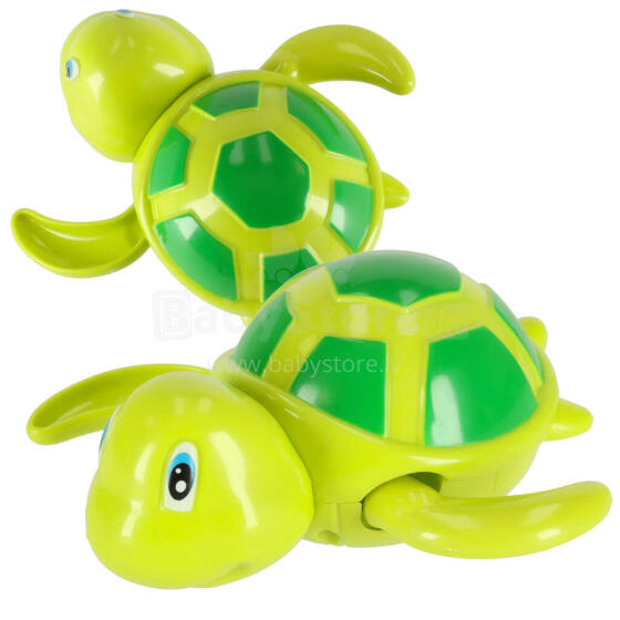 Ikonka Art.KX7220_3 Green screw-on water turtle bath toy