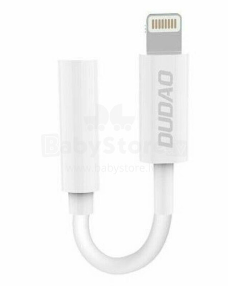 Аудиоадаптер Dudao, переходник для наушников Lightning на мини-джек 3,5 мм Белый