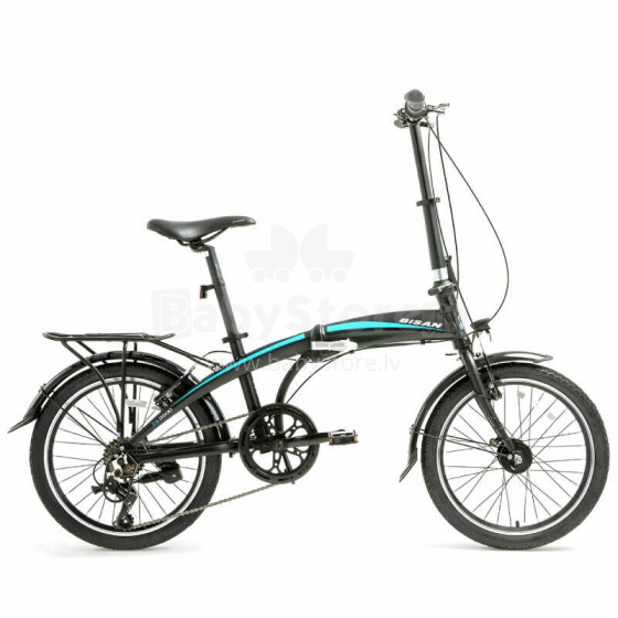 Складной велосипед Bisan 20 FX3500 TRN (PR10010251) черный/синий