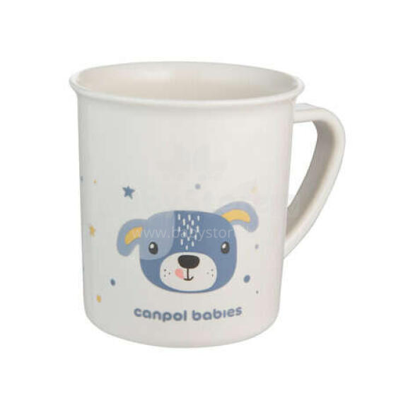 CANPOL BABIES krūzīte ar rokturi CUTTE ANIMALS, 170 ml, 4/413_blu2