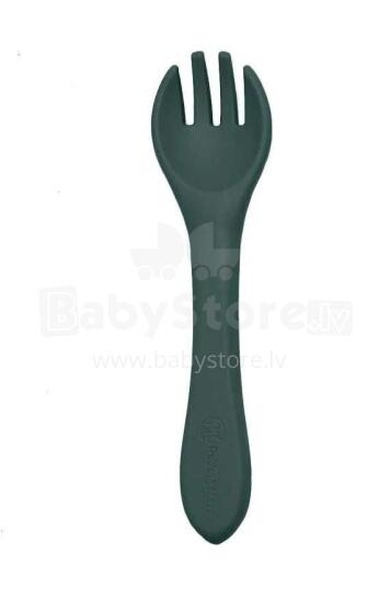 La Bebe™ Basic  Silicone Fork Art.169083 Misty Green  Вилочка мягкая силиконовая 14 см,от 6 мес.