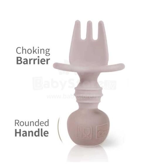 La Bebe™ Basic  Silicone Fork Art.169086 Old Rose