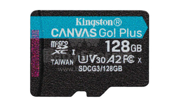 Kingston Technology Canvas Go! Plus 128 GB MicroSD UHS-I Class 10 atmiņas karte