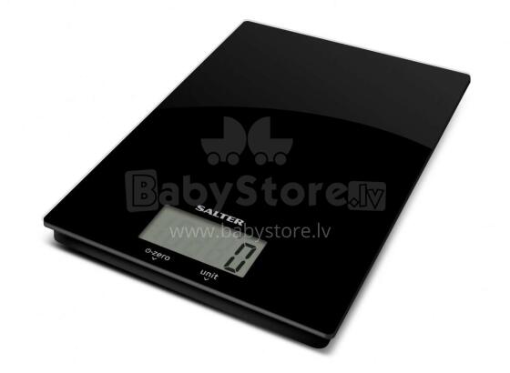 Salter 1170 BKDRCEU16 Ultra Slim Glass Digital Kitchen Scale - Black