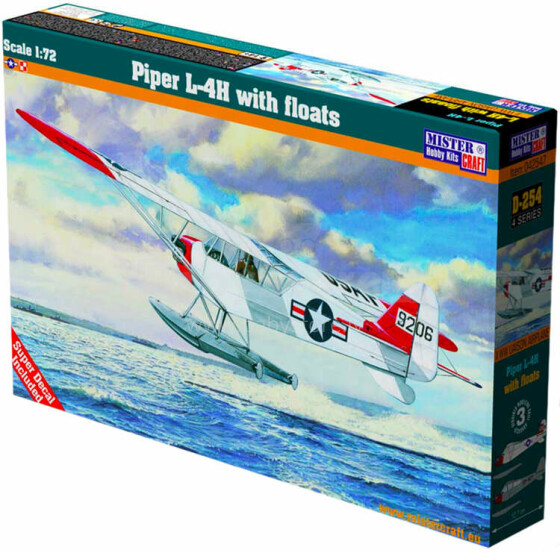SAMOLOT MODEL PIPER L-4H WITH FLOAT 1:72