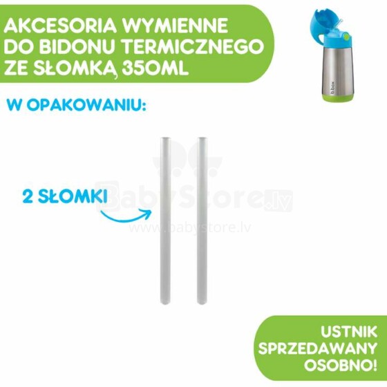 Set of 2 straws for thermal bottle, b.box.