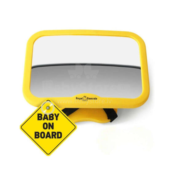 Baby Car Mirror Yellow, Royal Rascals