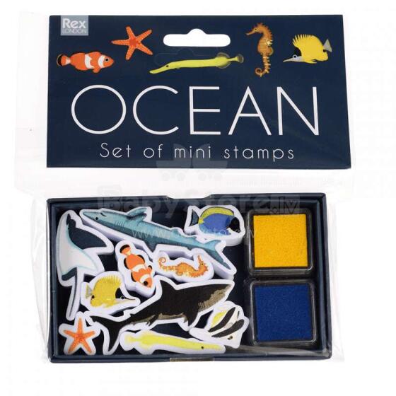 Ocean Set Of Mini Stamps, Rex London