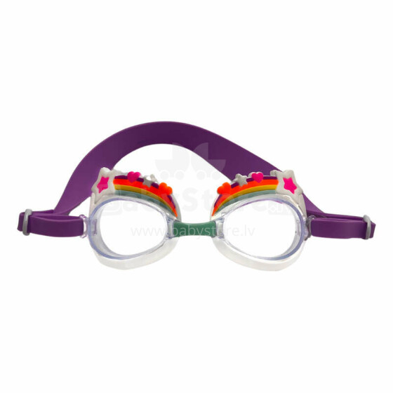 Aqua2ude Children's anti-fog swimming goggles - Rainbow with stars swimming goggles for the swimming pool Age: 3+