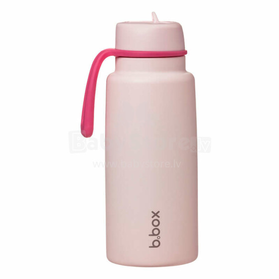 Insulated Flip Top Bottle – stainless steel, 1l thermos Pink Paradise, b.box