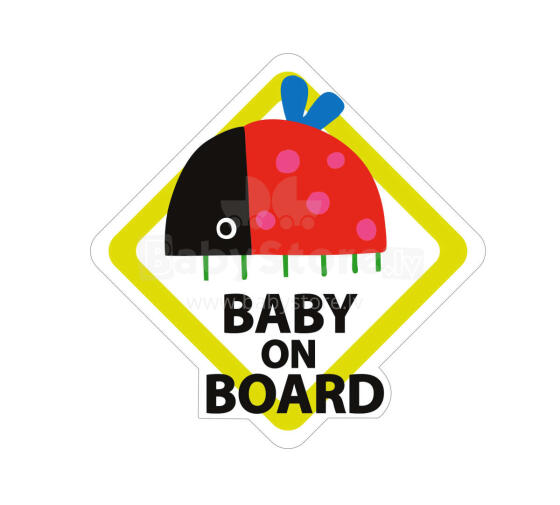 Baby On Board Art.177648 Наклейка для автомобиля 13x13см