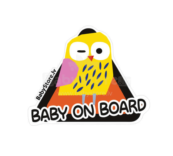 Baby On Board Art.177649 Наклейка для автомобиля 13x13см