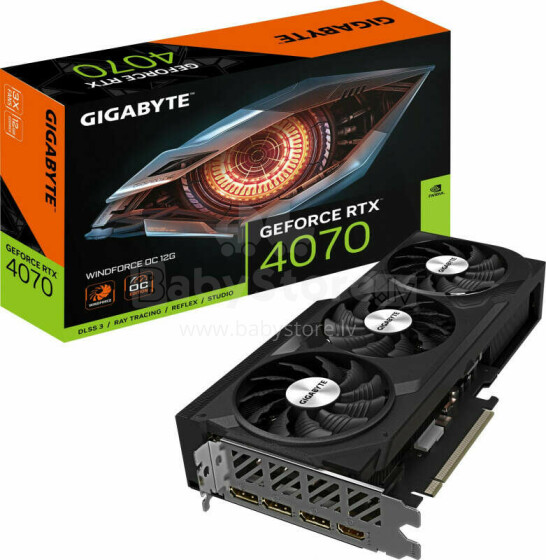 VGA PCIE16 RTX4070 12 ГБ GDDR6X/GV-N4070WF3OC-12GD GIGABYTE