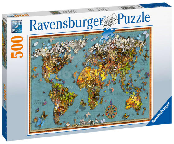 RAVENSBURGER puzle Tauriņu pasaule, 500gab., 15043