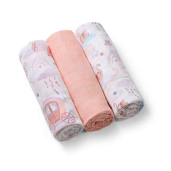 Muslīna autiņu komplekts SUPER SOFT (3 gab.) 348/11 pink