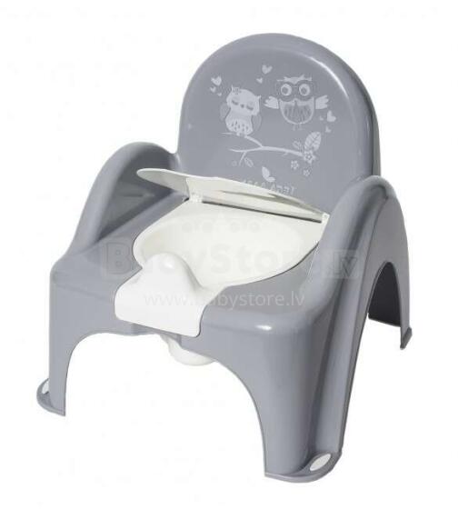 Tega Baby Owl Art.PO-064 Grey  Bērnu podiņš-krēsliņš ar vāku un mūziku