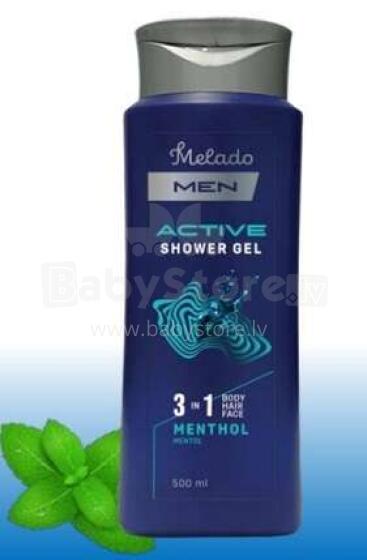 MELADO Shower Gel Active 3*1 Menthol 500ml