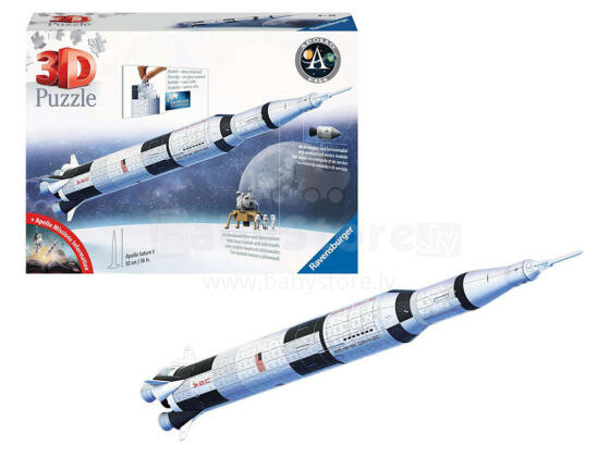 RAVENSBURGER 3D puzle Apollo Saturn V Rocket, 440gab., 11545