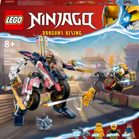 71792 LEGO® NINJAGO® Sora pārveidojamais motocikla sacīkšu robots