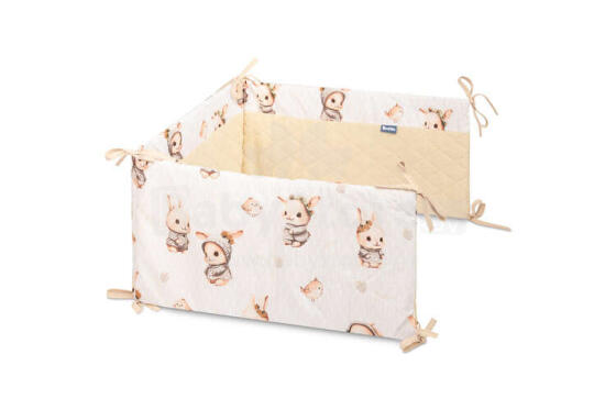 BED BUMPER BEIGE BUNNY