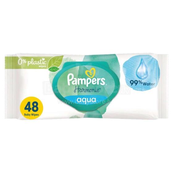 Pampers Aqua Harmonie PF Aqua Art.P04G093 Детские влажные салфетки,48 шт