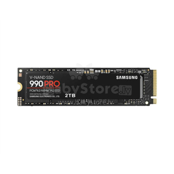 Samsung 990 PRO 2000 GB, SSD form factor M.2 2280, SSD interface PCIe Gen4x4, Write speed 6900 MB/s, Read speed 7450 MB/s